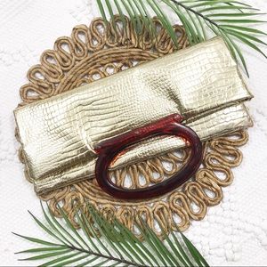 Vintage Gold Animal Print Purse